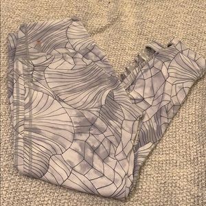 Zella gray and white 7/8 leggings